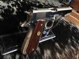 1976 Colt Series 70 1911, .45 acp. Brilliant Nickel Finish, Stunning , Boxed, Trades Welcome. - 10 of 22