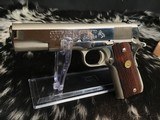 1976 Colt Series 70 1911, .45 acp. Brilliant Nickel Finish, Stunning , Boxed, Trades Welcome. - 9 of 22