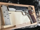 1976 Colt Series 70 1911, .45 acp. Brilliant Nickel Finish, Stunning , Boxed, Trades Welcome. - 22 of 22