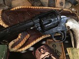 1902 Mfg. Colt Bisley, 7.5 inch Hand Engraved, SamBar Stag Grips, .32-20 Chambering, Trades Welcome. - 7 of 25