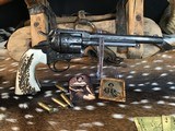 1902 Mfg. Colt Bisley, 7.5 inch Hand Engraved, SamBar Stag Grips, .32-20 Chambering, Trades Welcome. - 20 of 25