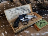 Iver Johnson Safety Hammerless Automatic Double Action Revolver. 32 Cal Nickle, Boxed As New. Trades Welcome - 8 of 25