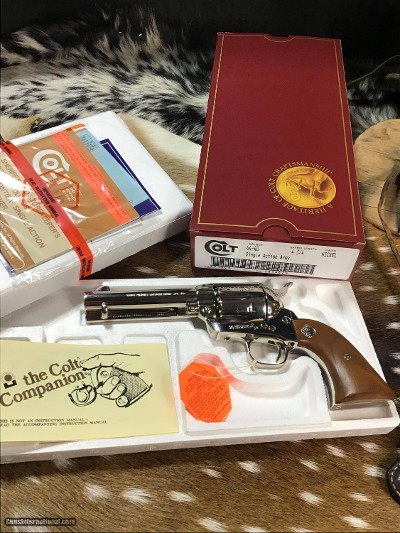1991 Mfg. Colt SAA , 4 3/4 Inch, .44-40 Winchester, Nickel Finish, Boxed, Unfired. Trades Welcome. - Image 2 of 25