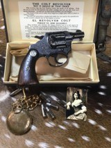 1930 Colt Bankers Special, Boxed, Engraved, .38 S&W. Trades Welcome. - 4 of 25