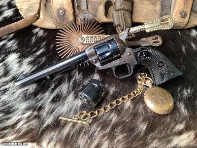 1974 Colt PeaceMaker, .22 Mag, 22LR. Two Cylinders,
Trades Welcome