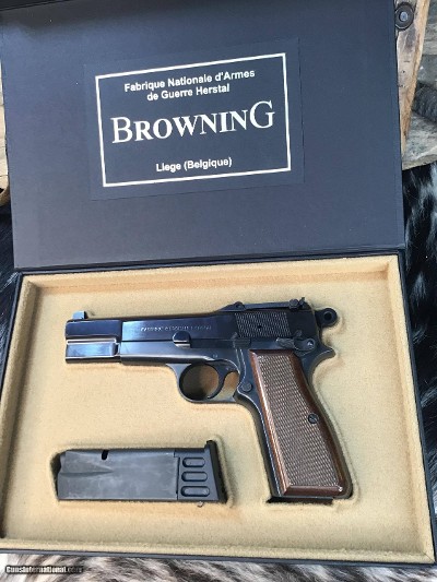 FN Herstal Browning High Power Pistol, Tangent Sight, Slotted Backstrap, Unfired, 99% Condition. Trades Welcome - Image 13 of 22