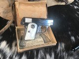 1908 Colt Pocket .25, Born 1916, Nickel, Pearls, Orig Box, Pistol Appears Unfired.
Trades Welcome - 4 of 25