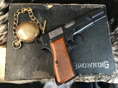 1954 Belgium Browning High Power W/Box, Thumbprint Slide, .9mm, Original High Condition. Trades Welcome - Image 13 of 21