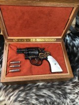 S Prefix Engraved Smith & Wesson, M& P ,Mother of Pearl Grips W/Gold Inlay, Cased.
Trades Welcome - 16 of 22