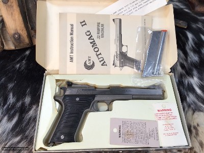 AMT AutoMag II, .22 Magnum Semi Auto, Boxed W/2 Mags. Trades Welcome - Image 8 of 17