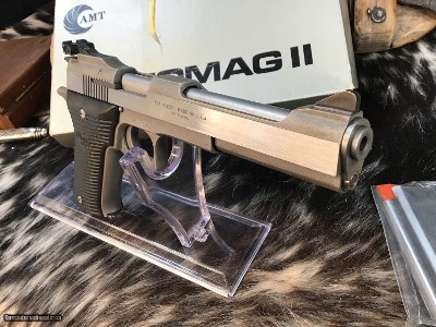 AMT AutoMag II, .22 Magnum Semi Auto, Boxed W/2 Mags. Trades Welcome - Image 2 of 17