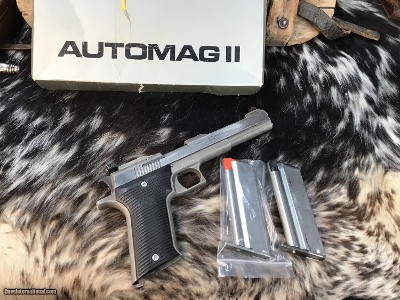 AMT AutoMag II, .22 Magnum Semi Auto, Boxed W/2 Mags. Trades Welcome - Image 14 of 17
