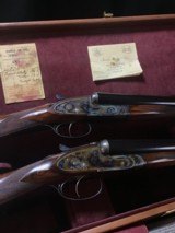 James Purdey & Sons Best Quality Sidelock Ejector,
Sequential Pair SxS London Hand Built Game Guns in Leather Motorcoach Case. Trades Welcome. - 2 of 25