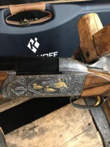 KRIEGHOFF K-80 SPORTER, HERITAGE GAME SCENE III, GOLD 12 Ga., KATI MAU ENGRAVED,CASED, NEW. TRADES WELCOME - 22 of 24