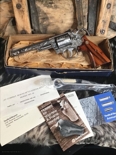 Smith & Wesson model 66-1 Factory “A” Engraved, Unfired in Box, .357 Mag,Gorgeous. Trades Welcome! - Image 8 of 25