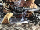 1901 Colt SAA , 4 3/4 inch, 38/40, 100% coverage Hand Engraved, Stag’s , Trades Welcome. - 23 of 23