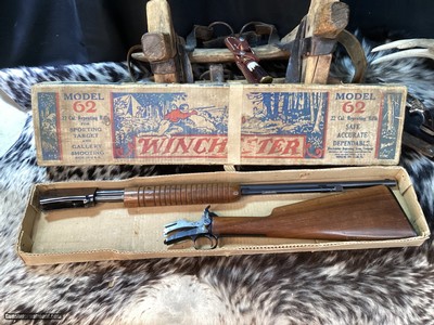 1942 WWII Wartime Produced Winchester model 62 With Factory Picture Box. 22SLLR, Trades Welcome. - Image 3 of 5