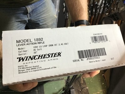 NIB, 1892 Winchester Large Loop Lever Action, .45 Colt, 20 inch Saddle Ring Carbine. Trades Welcome - Image 5 of 14