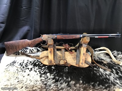 NIB Winchester 1892 Deluxe Take Down Rifle Case Colored, Octagon Barrel, Hand Checkered High Grade Walnut, .44 Magnum, Trades Welcome.