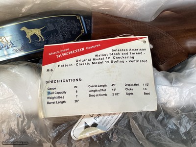 Winchester Grade IV Model 12 Special Edition, Gold Inlayed, Engraved, NOS Unfired, .20 Ga. Boxed. Trades Welcome - Image 20 of 20