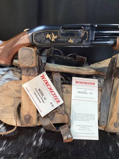 Winchester Grade IV Model 12 Special Edition, Gold Inlayed, Engraved, NOS Unfired, .20 Ga. Boxed. Trades Welcome