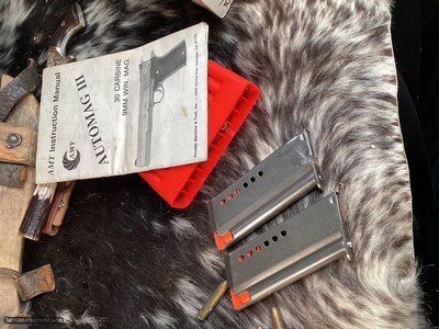 AMT AutoMag III Pistol, .30 Carbine Caliber, Boxed W/2 Mags & Manual, Fun!, Trades Welcome - Image 22 of 25