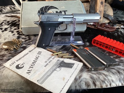 AMT AutoMag III Pistol, .30 Carbine Caliber, Boxed W/2 Mags & Manual, Fun!, Trades Welcome - Image 6 of 25