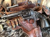 1906 Bolt SAA Bisley, 4 3/4”, .38-40 Cartridge, Hand Engraved, Gorgeous, Trades Welcome - 2 of 25