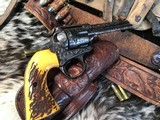 1906 Bolt SAA Bisley, 4 3/4”, .38-40 Cartridge, Hand Engraved, Gorgeous, Trades Welcome - 4 of 25