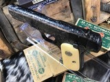 1931 Mfg. Colt Model 1903 Hammerless .32 ACP,
Hand Engraved, Checkered Ivory W/Silver Medallions, Boxed, Trades Welcome. - 14 of 25