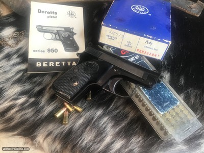 Beretta 950 BS Minx, .22 Short Semi Auto, Tip-Up, As New In Box, Trades Welcome