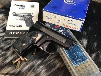 Beretta 950 BS Minx, .22 Short Semi Auto, Tip-Up, As New In Box, Trades Welcome - Image 2 of 13