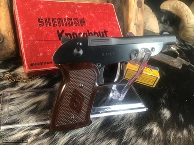 Sheridan Knocabout .22 Pistol, Unfired in Box, Made in Racine Wi. Trades Welcome. - Image 3 of 19