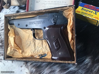 Sheridan Knocabout .22 Pistol, Unfired in Box, Made in Racine Wi. Trades Welcome. - Image 7 of 19