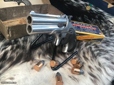 Remington Model 95 Derringer, Rare Boxed Nickel Gun, .41 Short RF. Trades Welcome