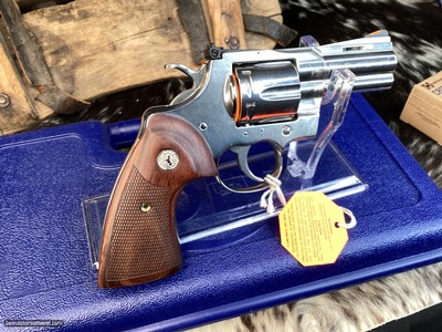 New Colt Python, 3 inch, Cased Stainless .357 Magnum. Trades Welcome.