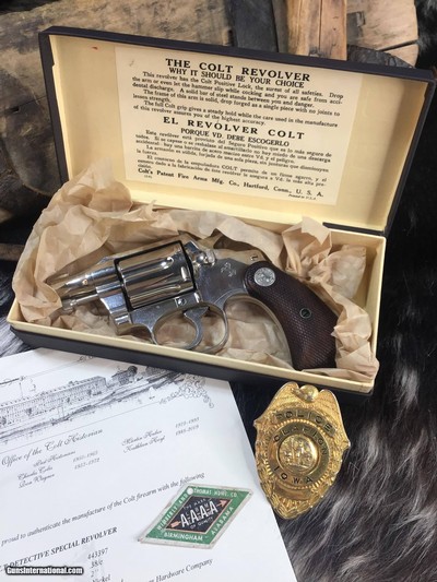 1937 Colt Detective Special, Rare Factory Nickel , Colt Letter, Birmingham Al. Shipped, Trades Welcome