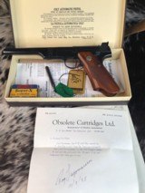 Prewar 1940 Colt Woodsman Match Target Bullseye .22 Pistol Owned by Olympic Gold Medalist, Boxed& Lettered, Trades Welcome - 22 of 24