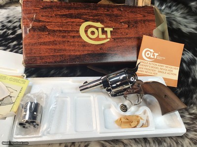 Colt SAA Sheriff’s Model W/Dual Cylinders, .44-40 & .44 Special, 3 “, Nickel, Unfired & Boxed, Gorgeous, Trades Welcome - Image 7 of 18
