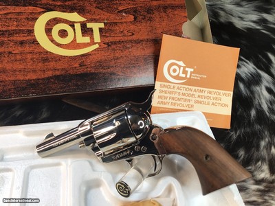 Colt SAA Sheriff’s Model W/Dual Cylinders, .44-40 & .44 Special, 3 “, Nickel, Unfired & Boxed, Gorgeous, Trades Welcome - Image 4 of 18