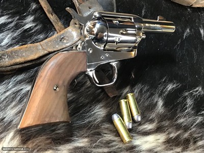 Colt SAA Sheriff’s Model W/Dual Cylinders, .44-40 & .44 Special, 3 “, Nickel, Unfired & Boxed, Gorgeous, Trades Welcome
