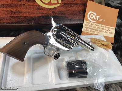 Colt SAA Sheriff’s Model W/Dual Cylinders, .44-40 & .44 Special, 3 “, Nickel, Unfired & Boxed, Gorgeous, Trades Welcome - Image 8 of 18