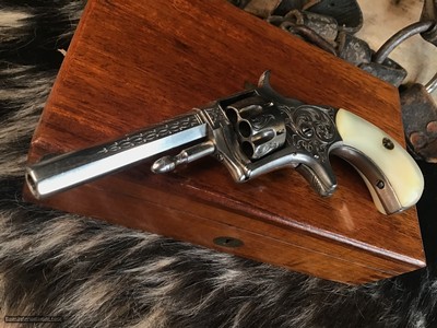 Antique Hopkins & Allen XL No.1, .22 Short Revolver,Cased, Engraved, Pearl Grips, Nickel Finish , Trades Welcome - Image 8 of 10