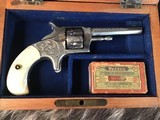 Antique Hopkins & Allen XL No.1, .22 Short Revolver,Cased, Engraved, Pearl Grips, Nickel Finish , Trades Welcome - 1 of 10