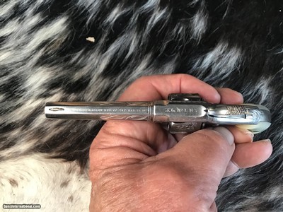 Antique Hopkins & Allen XL No.1, .22 Short Revolver,Cased, Engraved, Pearl Grips, Nickel Finish , Trades Welcome - Image 2 of 10