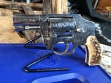 Smith & Wesson model 640, .357 J Frame, Hand Engraved, Red Stag Grips, Boxed, Trades Welcome. - 13 of 13