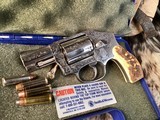 Smith & Wesson model 640, .357 J Frame, Hand Engraved, Red Stag Grips, Boxed, Trades Welcome. - 5 of 13