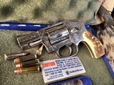 Smith & Wesson model 640, .357 J Frame, Hand Engraved, Red Stag Grips, Boxed, Trades Welcome.