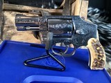 Smith & Wesson model 640, .357 J Frame, Hand Engraved, Red Stag Grips, Boxed, Trades Welcome. - 7 of 13