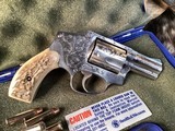 Smith & Wesson model 640, .357 J Frame, Hand Engraved, Red Stag Grips, Boxed, Trades Welcome. - 2 of 13